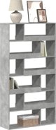 vidaXL Ράφι Βιβλιοθήκης, σκουρόχρωμο γκρι, 100x33x187,5 εκ, ξύλινο υλικό