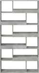 vidaXL Ράφι Βιβλιοθήκης, σκουρόχρωμο γκρι, 100x33x187,5 εκ, ξύλινο υλικό