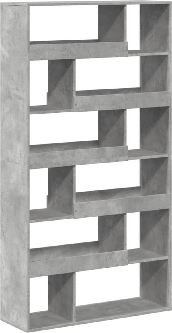 vidaXL Ράφι Βιβλιοθήκης, σκουρόχρωμο γκρι, 100x33x187,5 εκ, ξύλινο υλικό