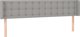vidaXL Κεφαλάρι κρεβατιού με LED, ανοιχτό γκρι, 163x16x78/88 cm, ύφασμα