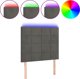 vidaXL Κεφαλάρι κρεβατιού με LED, σκούρο γκρι, 80x5x118/128 cm, βελούδο