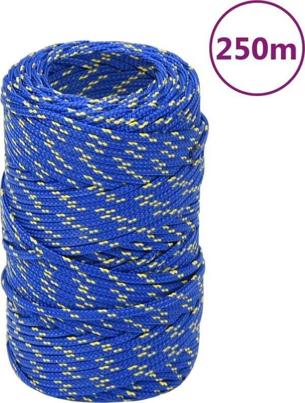 vidaXL Θαλασσινό σχοινί, μπλε, 2 mm x 250 m, πολυπροπυλένιο