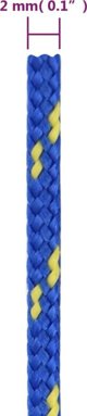 vidaXL Θαλασσινό σχοινί, μπλε, 2 mm x 250 m, πολυπροπυλένιο