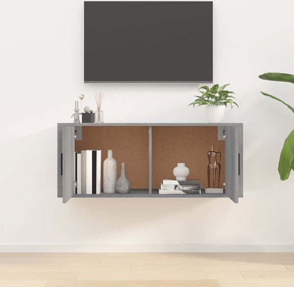 vidaXL Kremasmeni thikiki tileorasis, gkri dzebon sonoma, 100x34,5x40 cm