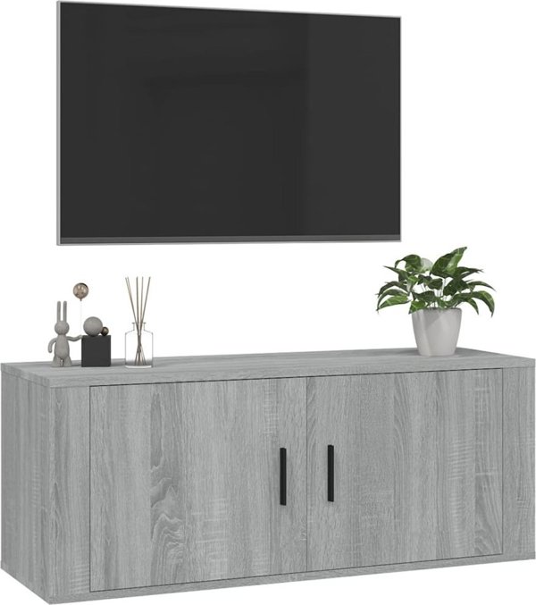 vidaXL Kremasmeni thikiki tileorasis, gkri dzebon sonoma, 100x34,5x40 cm