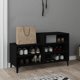 Ντουλάπι παπουτσιών μαύρο 102x36x60 cm από ξύλινο υλικό