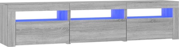 vidaXL Szafka pod TV z oswietleniem LED, szarosc sonoma, 180x35x40 cm