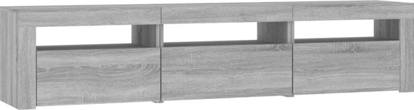 vidaXL Szafka pod TV z oswietleniem LED, szarosc sonoma, 180x35x40 cm