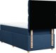 vidaXL Κρεβάτι kontynentalne με στρώμα, μπλε ύφασμα, 80x200 cm
