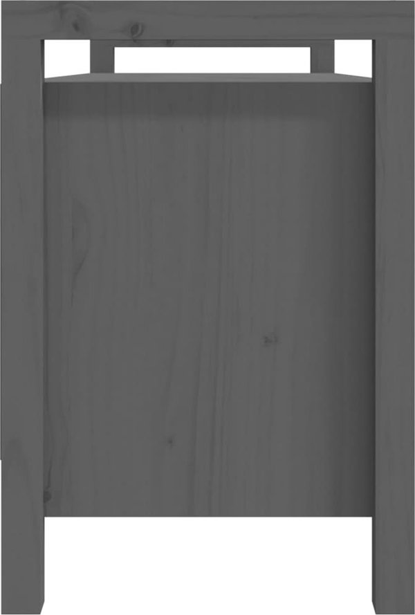 vidaXL Παγκάκι εισόδου γκρι, 110x40x60 cm, μασίφ ξύλο πεύκου