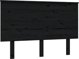 vidaXL Κεφαλάρι κρεβατιού, μαύρο, 124x6x82,5 εκ., μασίφ πεύκο