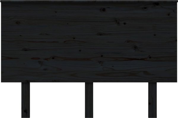 vidaXL Κεφαλάρι κρεβατιού, μαύρο, 124x6x82,5 εκ., μασίφ πεύκο