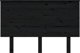vidaXL Κεφαλάρι κρεβατιού, μαύρο, 124x6x82,5 εκ., μασίφ πεύκο