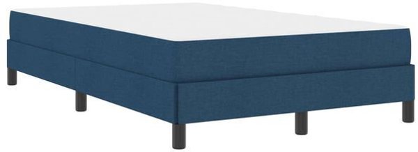 vidaXL Κρεβάτι Box Spring με Στρώμα, Υφασμάτινο, Μπλε, 120x200 cm