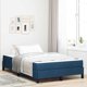vidaXL Κρεβάτι Box Spring με Στρώμα, Υφασμάτινο, Μπλε, 120x200 cm