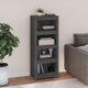 vidaXL Ράφι για βιβλία από μασίφ πεύκο, γκρι, 50x35x125,5 εκ.