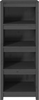 vidaXL Ράφι για βιβλία από μασίφ πεύκο, γκρι, 50x35x125,5 εκ.
