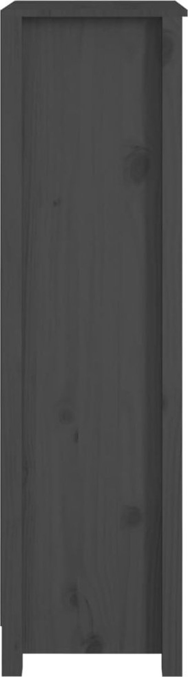 vidaXL Ράφι για βιβλία από μασίφ πεύκο, γκρι, 50x35x125,5 εκ.