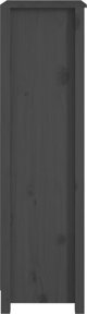 vidaXL Ράφι για βιβλία από μασίφ πεύκο, γκρι, 50x35x125,5 εκ.