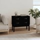 vidaXL vidaXL Komoda, czarna, 90x40x78 cm, lite drewno sosnowe