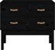 vidaXL vidaXL Komoda, czarna, 90x40x78 cm, lite drewno sosnowe