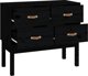 vidaXL vidaXL Komoda, czarna, 90x40x78 cm, lite drewno sosnowe