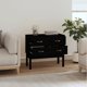 vidaXL vidaXL Komoda, czarna, 90x40x78 cm, lite drewno sosnowe