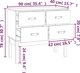vidaXL vidaXL Komoda, czarna, 90x40x78 cm, lite drewno sosnowe