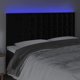 vidaXL Zaglowek do lozka z LED, czarny, 160x5x118/128 cm, aksamit