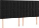 vidaXL Zaglowek do lozka z LED, czarny, 160x5x118/128 cm, aksamit