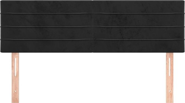 vidaXL Zaglowki do lozka, 2 τεμ., μαυρα, 72x5x78/88 cm, βελούδο