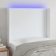 vidaXL Zaglowek do lozka z LED, bialy, 83x16x118/128cm, sztuczna skora