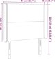 vidaXL Zaglowek do lozka z LED, bialy, 83x16x118/128cm, sztuczna skora