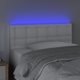 vidaXL Κεφαλάρι κρεβατιού με LED λευκό 100x5x78/88 cm από συνθετικό δέρμα