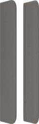 vidaXL προσκέφαλο uszak, γκρι, 147x16x118/128 cm, συνθετικό δέρμα