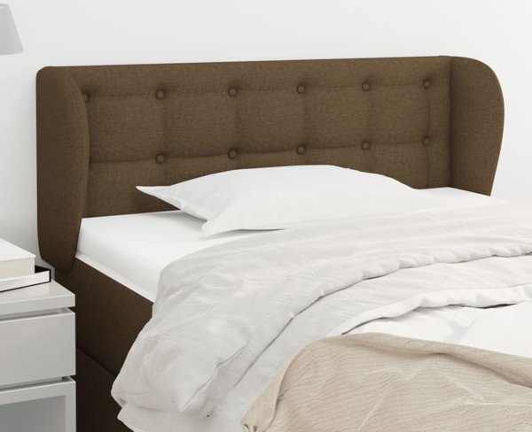 vidaXL Κεφαλάρι τύπου uszak, σκούρο καφέ, 103x23x78/88 εκ., ύφασμα