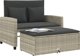 vidaXL Sofa ogrodowa z poduszkami, 2-osobowa, jasnoszara, polirattan