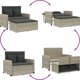 vidaXL Sofa ogrodowa z poduszkami, 2-osobowa, jasnoszara, polirattan