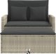 vidaXL Sofa ogrodowa z poduszkami, 2-osobowa, jasnoszara, polirattan