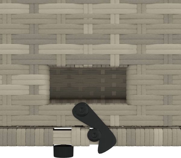 vidaXL Sofa ogrodowa z poduszkami, 2-osobowa, jasnoszara, polirattan