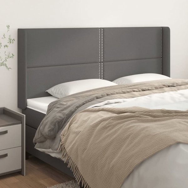vidaXL Ζαγλόβερ uszak, γκρι, 203x16x118/128 cm, τεχνητό δέρμα