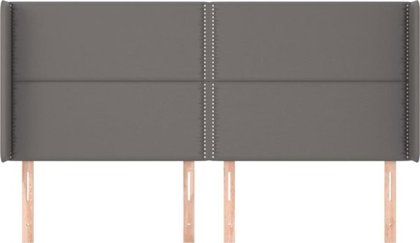 vidaXL Ζαγλόβερ uszak, γκρι, 203x16x118/128 cm, τεχνητό δέρμα