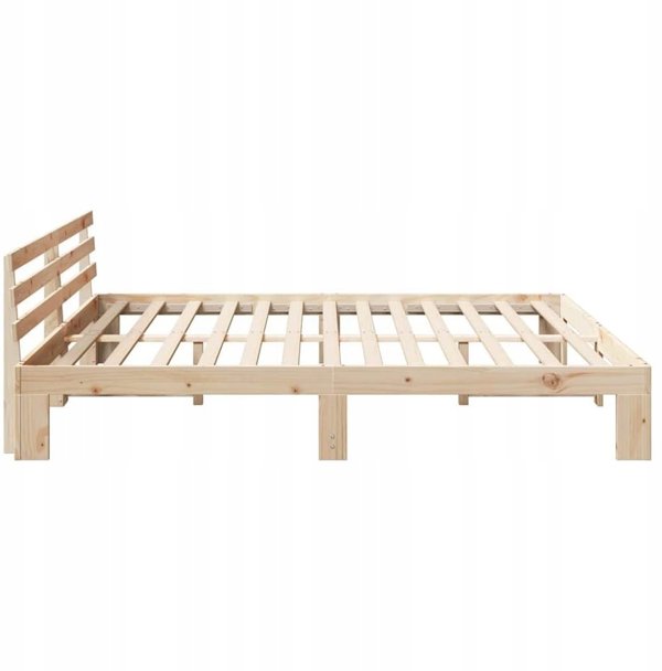vidaXL Πλαίσιο κρεβατιού Naturalny 180 x 200 cm από ελαφρύ ξύλο πεύκου