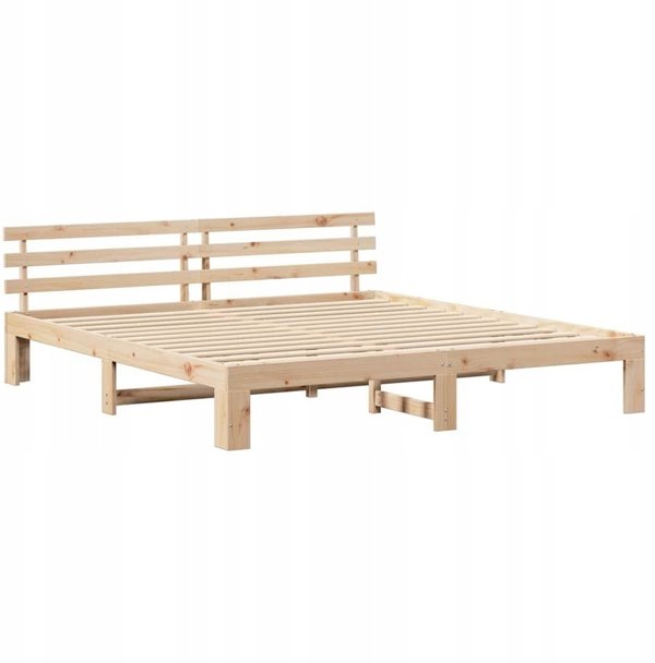vidaXL Πλαίσιο κρεβατιού Naturalny 180 x 200 cm από ελαφρύ ξύλο πεύκου