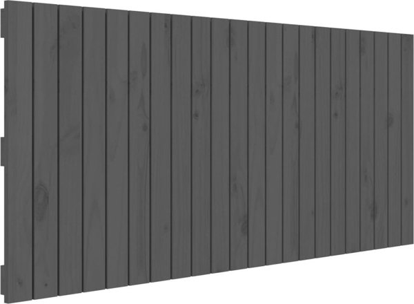 vidaXL Wezglowie κρεβατιού, γκρι, 140x3x60 cm, μασίφ πεύκο