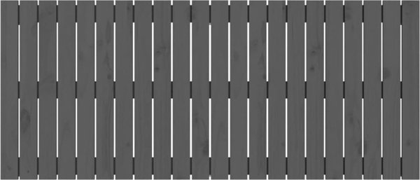 vidaXL Wezglowie κρεβατιού, γκρι, 140x3x60 cm, μασίφ πεύκο