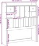 vidaXL Κεφαλάρι κρεβατιού με ράφια, 100 cm, από μασίφ πεύκο