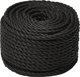 vidaXL vidaXL Linka robocza, czarna, 10 mm, 50 m, polipropylen