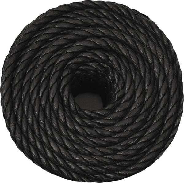 vidaXL vidaXL Linka robocza, czarna, 10 mm, 50 m, polipropylen