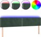 vidaXL κεφαλάρι κρεβατιού με LED, σκούρο πράσινο, 200x5x78/88 cm, βελούδο